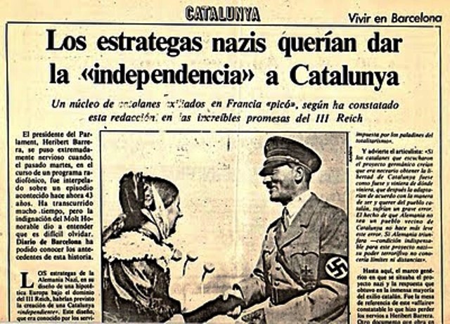 Noticia publicada en el diario Catalunya sobre el engaño de los alemanes