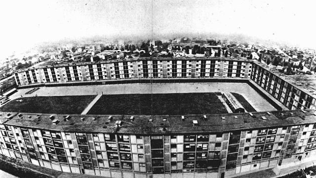 Este complejo de varios pisos fue el campo de tránsito de Drancy. La gran mayoría de los judíos deportados de Francia fueron recluidos aquí antes de su deportación. Drancy, Francia, 1941-1944