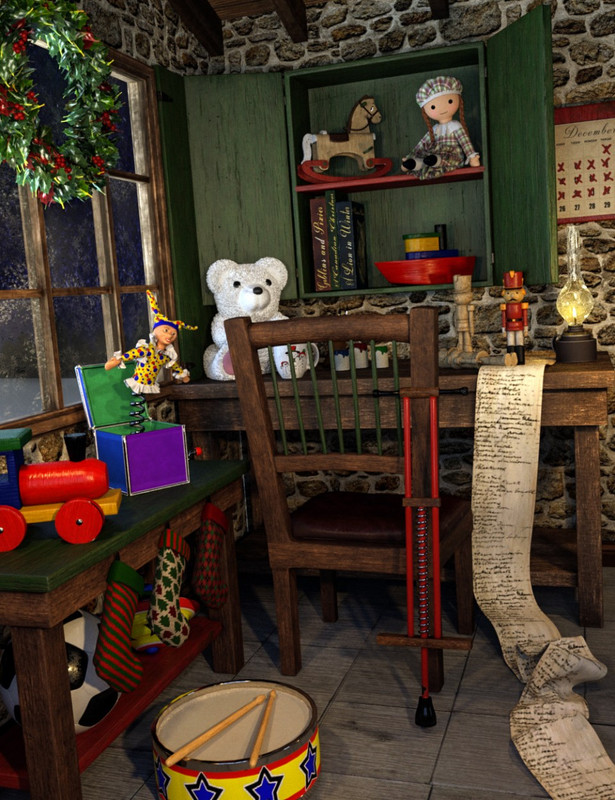 00 main santas toy workshop daz3d