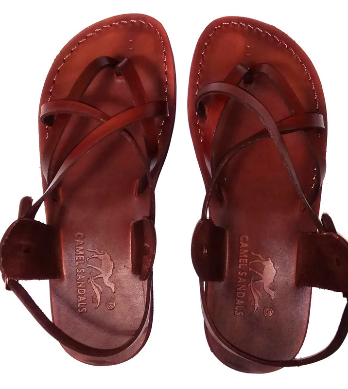 100% Leather Roman Jesus Sandals Unisex Strap Handmade US 5-12 EU 36-46