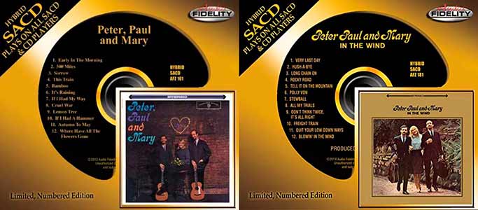 Peter, Paul And Mary - 2 SACD Albums (1962-1963) {2014, Audio Fidelity Remastered, CD-Layer + Hi-Res SACD Rip}
