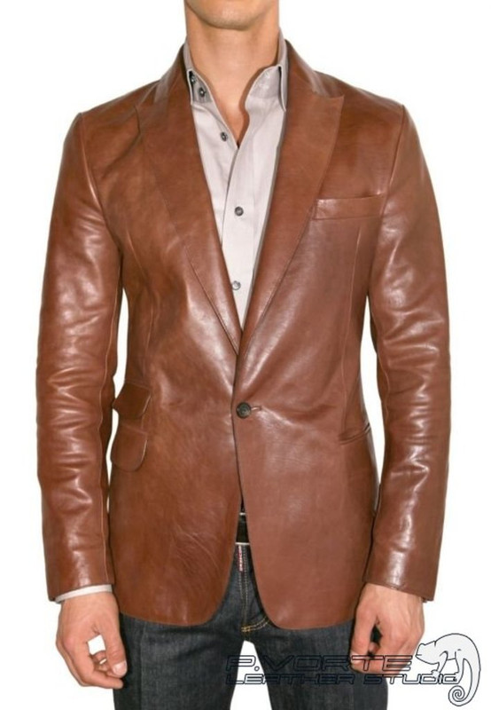 Кожаные мужские пиджаки из натуральной кожи