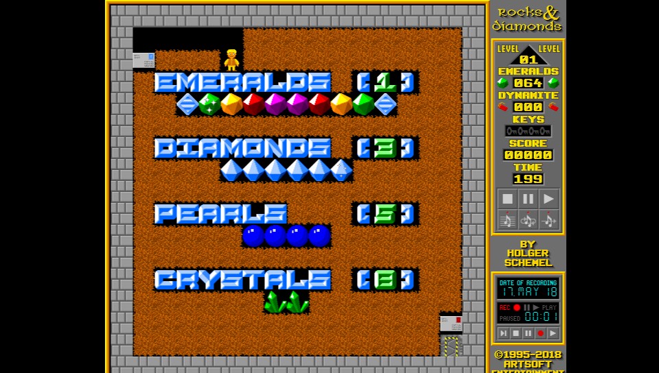Screenshot of Rocks'n'Diamonds Vita
