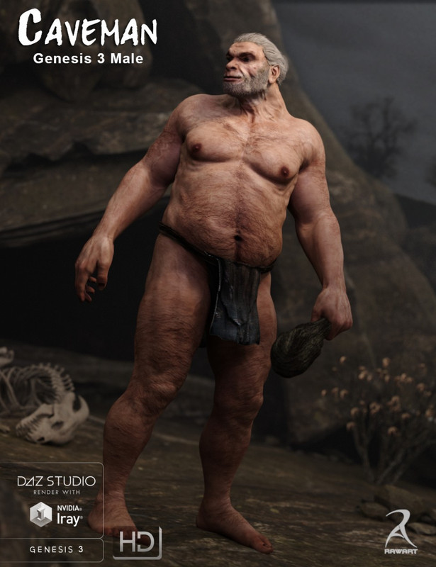 Caveman for Genesis 3 Male