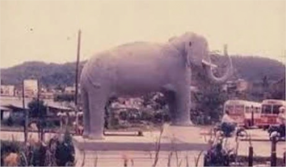replika gajah di Gerik sebelum merdeka