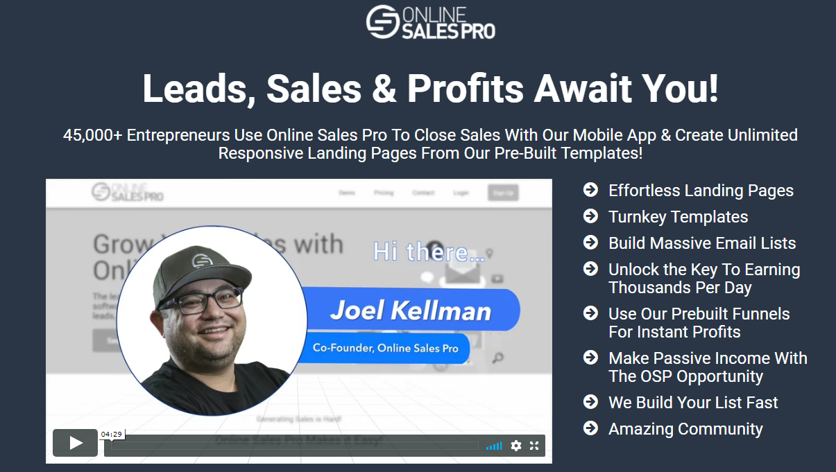 Online Sales Pro Review 2018 - Leads, Sales & Profits Await You!