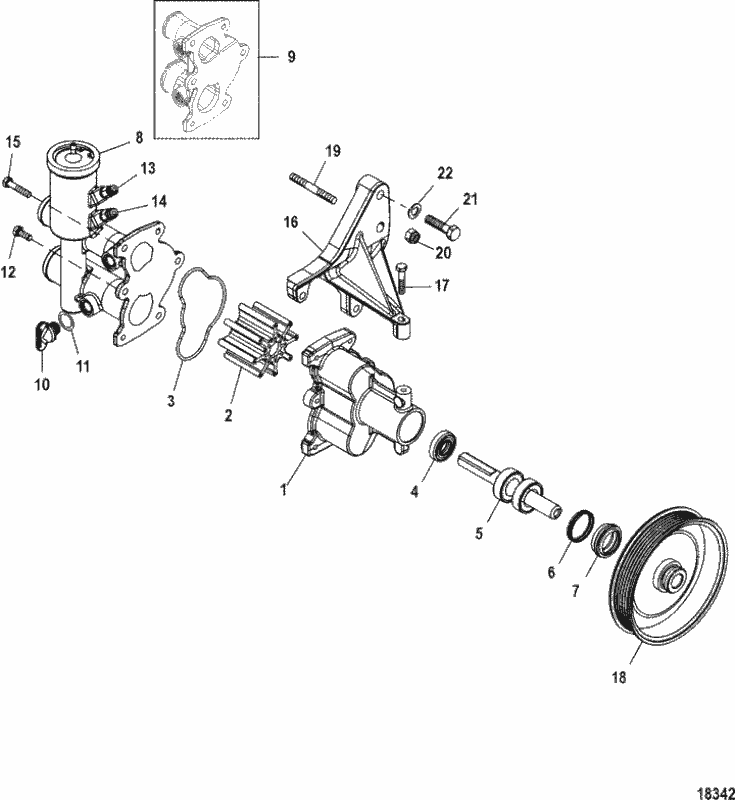 mercruiser 350 mag mpi belt tensioner