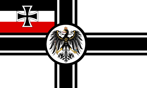 El Kaiserliche Reichskriegsflagge fue el estandarte naval del imperio alemán 1871-1919. Esta versión de Reichskriegsflagge se utilizó desde 1903-1919