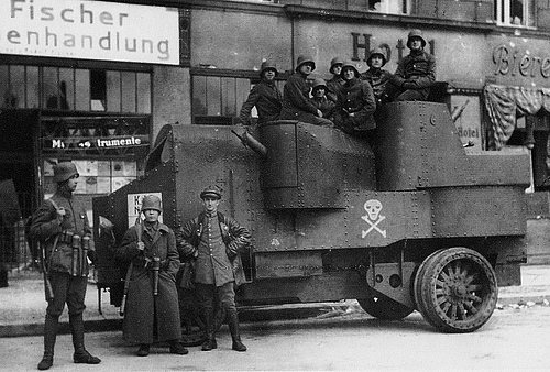 Freikorps en Berlín durante el putsch de Kapp. Marzo de 1920