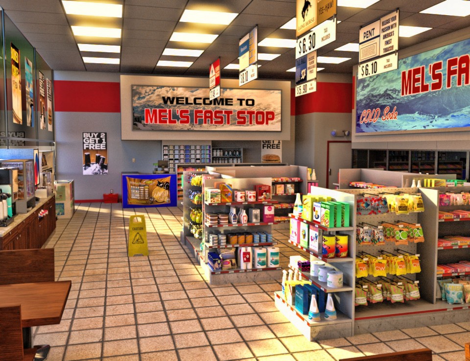 Corner Store and Poses for Genesis 3