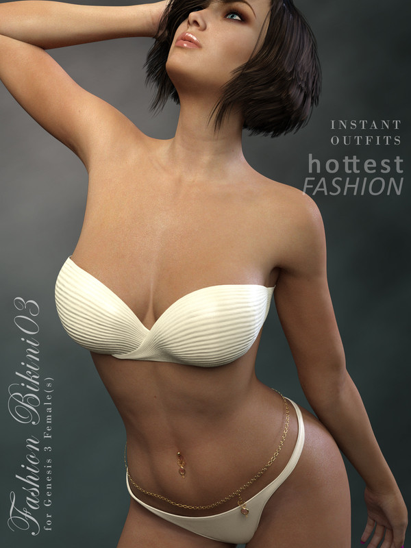 Fashion Bikini03 for Genesis 3 Female(s) by xtrart-3d